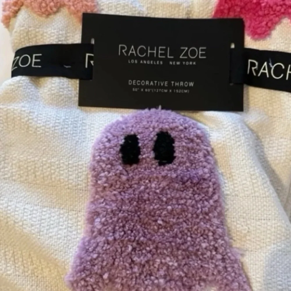 Rachel Zoe Pink Purple Ghost Summerween Blanket